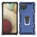 For Samsung Galaxy A12 Cool Armor PC + TPU Shockproof Case with 360 Degree Rotation Ring Holder(Blue)