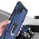 For Samsung Galaxy A12 Cool Armor PC + TPU Shockproof Case with 360 Degree Rotation Ring Holder(Blue)