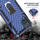 For Samsung Galaxy A12 Cool Armor PC + TPU Shockproof Case with 360 Degree Rotation Ring Holder(Blue)
