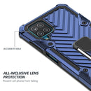 For Samsung Galaxy A12 Cool Armor PC + TPU Shockproof Case with 360 Degree Rotation Ring Holder(Blue)