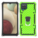 For Samsung Galaxy A12 Cool Armor PC + TPU Shockproof Case with 360 Degree Rotation Ring Holder(Green)