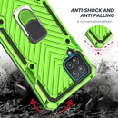 For Samsung Galaxy A12 Cool Armor PC + TPU Shockproof Case with 360 Degree Rotation Ring Holder(Green)