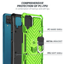 For Samsung Galaxy A12 Cool Armor PC + TPU Shockproof Case with 360 Degree Rotation Ring Holder(Green)