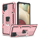 For Samsung Galaxy A12 Cool Armor PC + TPU Shockproof Case with 360 Degree Rotation Ring Holder(Rose Gold)