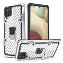 For Samsung Galaxy A12 Cool Armor PC + TPU Shockproof Case with 360 Degree Rotation Ring Holder(Silver)