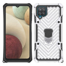 For Samsung Galaxy A12 Cool Armor PC + TPU Shockproof Case with 360 Degree Rotation Ring Holder(Silver)