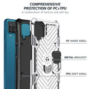 For Samsung Galaxy A12 Cool Armor PC + TPU Shockproof Case with 360 Degree Rotation Ring Holder(Silver)