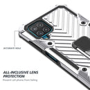 For Samsung Galaxy A12 Cool Armor PC + TPU Shockproof Case with 360 Degree Rotation Ring Holder(Silver)