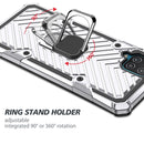 For Samsung Galaxy A12 Cool Armor PC + TPU Shockproof Case with 360 Degree Rotation Ring Holder(Silver)