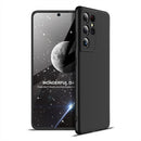 For Samsung Galaxy S21 Ultra 5G GKK Three Stage Splicing Full Coverage PC Case(Black)