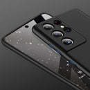 For Samsung Galaxy S21 Ultra 5G GKK Three Stage Splicing Full Coverage PC Case(Black)