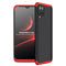 For Samsung Galaxy A12 GKK Three Stage Splicing Full Coverage PC Case(Black+Red)