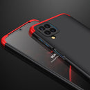 For Samsung Galaxy A12 GKK Three Stage Splicing Full Coverage PC Case(Black+Red)