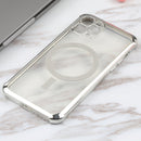 Straight Side Laser Plating Full Coverage Clear TPU Shockproof Magsafe Case For iPhone 11 Pro(Silver)