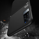 For vivo X60 Pro 5G Classic Tilt Strip Grain Magnetic Shockproof PC + TPU Case(Black)