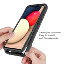 For Samsung Galaxy A02s (EU Version) Starry Sky Solid Color Series Shockproof PC + TPU Protective Case(Black)