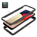 For Samsung Galaxy A02s (EU Version) Starry Sky Solid Color Series Shockproof PC + TPU Protective Case(Black)