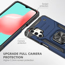 For Samsung Galaxy A32 5G Magnetic Armor Shockproof TPU + PC Case with Metal Ring Holder(Blue)