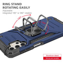 For Samsung Galaxy A32 5G Magnetic Armor Shockproof TPU + PC Case with Metal Ring Holder(Blue)