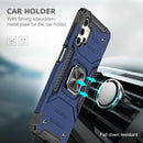 For Samsung Galaxy A32 5G Magnetic Armor Shockproof TPU + PC Case with Metal Ring Holder(Blue)