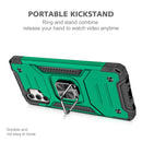For Samsung Galaxy A32 5G Magnetic Armor Shockproof TPU + PC Case with Metal Ring Holder(Dark Green)