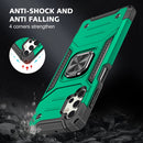 For Samsung Galaxy A32 5G Magnetic Armor Shockproof TPU + PC Case with Metal Ring Holder(Dark Green)