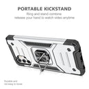 For Samsung Galaxy A32 5G Magnetic Armor Shockproof TPU + PC Case with Metal Ring Holder(Silver)