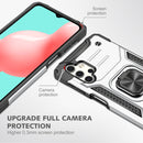 For Samsung Galaxy A32 5G Magnetic Armor Shockproof TPU + PC Case with Metal Ring Holder(Silver)