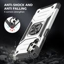 For Samsung Galaxy A32 5G Magnetic Armor Shockproof TPU + PC Case with Metal Ring Holder(Silver)
