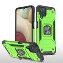 For Samsung Galaxy A12 Magnetic Armor Shockproof TPU + PC Case with Metal Ring Holder(Green)