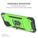 For Samsung Galaxy A12 Magnetic Armor Shockproof TPU + PC Case with Metal Ring Holder(Green)