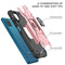 For Samsung Galaxy A12 Magnetic Armor Shockproof TPU + PC Case with Metal Ring Holder(Rose Gold)