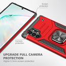 For Samsung Galaxy Note 10 Plus Magnetic Armor Shockproof TPU + PC Case with Metal Ring Holder(Red)
