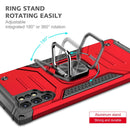 For Samsung Galaxy Note 10 Plus Magnetic Armor Shockproof TPU + PC Case with Metal Ring Holder(Red)