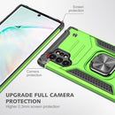 For Samsung Galaxy Note 10 Plus Magnetic Armor Shockproof TPU + PC Case with Metal Ring Holder(Green)