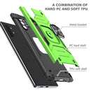 For Samsung Galaxy Note 10 Plus Magnetic Armor Shockproof TPU + PC Case with Metal Ring Holder(Green)