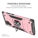 For Samsung Galaxy Note 10 Plus Magnetic Armor Shockproof TPU + PC Case with Metal Ring Holder(Rose Gold)