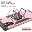 For Samsung Galaxy Note 10 Plus Magnetic Armor Shockproof TPU + PC Case with Metal Ring Holder(Rose Gold)