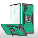 For Samsung Galaxy Note 10 Plus Magnetic Armor Shockproof TPU + PC Case with Metal Ring Holder(Dark Green)