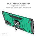 For Samsung Galaxy Note 10 Plus Magnetic Armor Shockproof TPU + PC Case with Metal Ring Holder(Dark Green)
