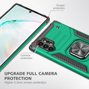 For Samsung Galaxy Note 10 Plus Magnetic Armor Shockproof TPU + PC Case with Metal Ring Holder(Dark Green)