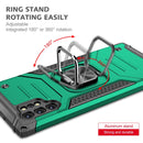 For Samsung Galaxy Note 10 Plus Magnetic Armor Shockproof TPU + PC Case with Metal Ring Holder(Dark Green)