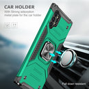 For Samsung Galaxy Note 10 Plus Magnetic Armor Shockproof TPU + PC Case with Metal Ring Holder(Dark Green)