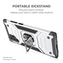 For Samsung Galaxy Note 10 Plus Magnetic Armor Shockproof TPU + PC Case with Metal Ring Holder(Silver)