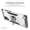 For Samsung Galaxy Note 10 Plus Magnetic Armor Shockproof TPU + PC Case with Metal Ring Holder(Silver)
