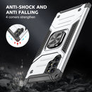 For Samsung Galaxy Note 10 Plus Magnetic Armor Shockproof TPU + PC Case with Metal Ring Holder(Silver)