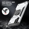 For Samsung Galaxy Note 10 Plus Magnetic Armor Shockproof TPU + PC Case with Metal Ring Holder(Silver)