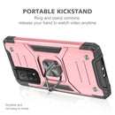 For Xiaomi Mi 10T Pro 5G Magnetic Armor Shockproof TPU + PC Case with Metal Ring Holder(Rose Gold)
