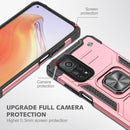 For Xiaomi Mi 10T Pro 5G Magnetic Armor Shockproof TPU + PC Case with Metal Ring Holder(Rose Gold)