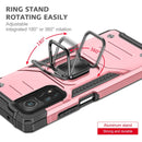 For Xiaomi Mi 10T Pro 5G Magnetic Armor Shockproof TPU + PC Case with Metal Ring Holder(Rose Gold)